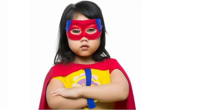 Empower your child - An image of an empowered child in a superhero costume