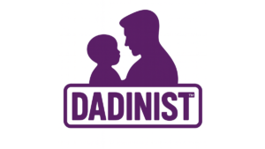 Dadinist logo showing a father and child silhouette representing modern, involved fatherhood