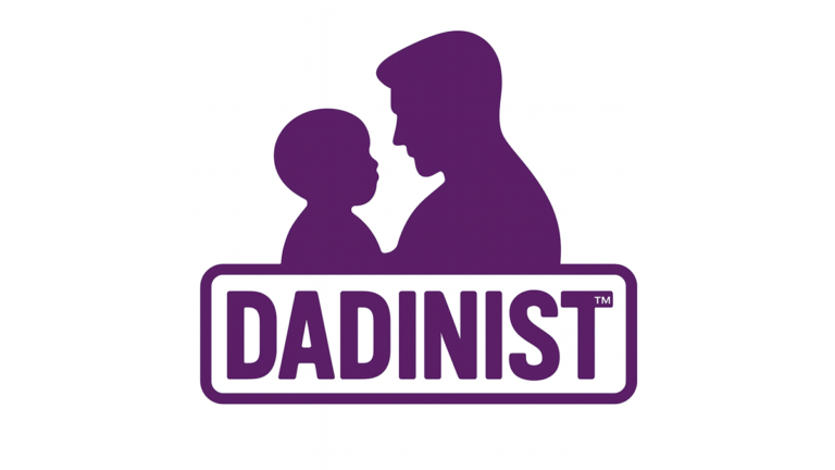 Dadinist logo showing a father and child silhouette representing modern, involved fatherhood