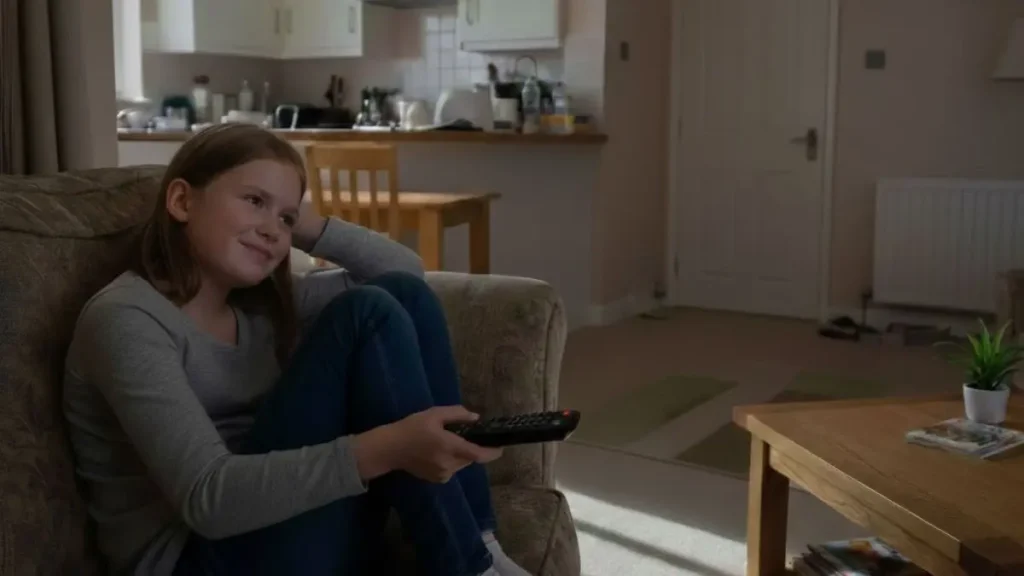 Sensory overload at home: hidden triggers parents often miss 3 A child relaxing quietly on a sofa in soft evening lighting at home.