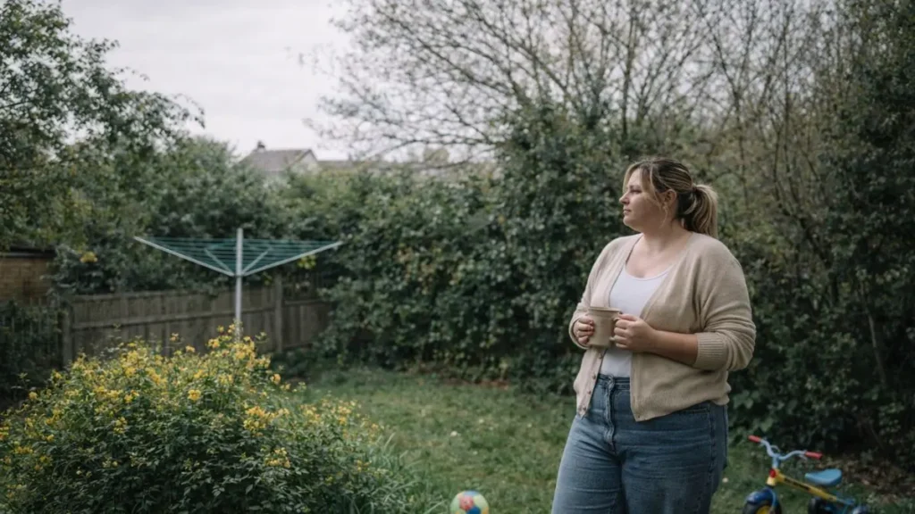 Small parenting wellbeing habits that feel easier 3 Represents a quiet, everyday pause during a routine moment, showing how small wellbeing habits can fit naturally into parenting life